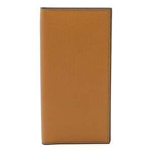 valextra Valextra Vertical 12 Card Bi-fold Long Wallet Leather Light Camel SG...
